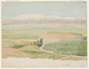 Dibujo, Montañas cerca de Baalbec, mayo de 1868 de Frederic Edwin Church