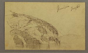 Dibujo, Mountainside, julio de 1868 de Frederic Edwin Church
