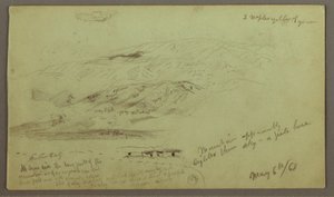 Dibujo, Mountainside Study, 6 de mayo de 1868