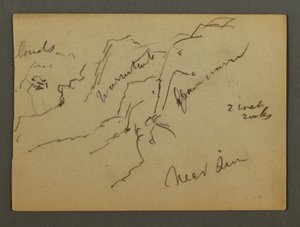 Dibujo, Montaña, posiblemente 1868