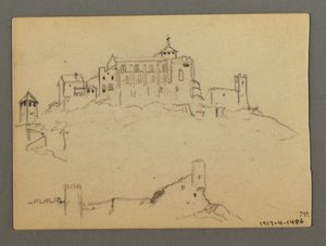 Dibujo, Montaña, posiblemente 1868 de Frederic Edwin Church