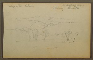Dibujo, Monte Altar, Riobama, Ecuador, septiembre de 1853 de Frederic Edwin Church