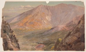 Dibujo, Monte Katahdin, Gran Cuenca desde la montaña South Turner, 1877 de Frederic Edwin Church