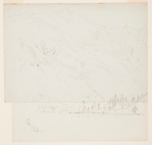 Dibujo, Mt. Katahdin, Maine, 1870-78 de Frederic Edwin Church
