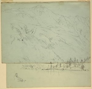 Dibujo, Mt. Katahdin, Maine, 1870-78 de Frederic Edwin Church