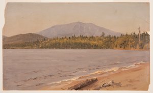 Dibujo, Mt. Katahdin desde Togue Pond, posiblemente 1878 de Frederic Edwin Church