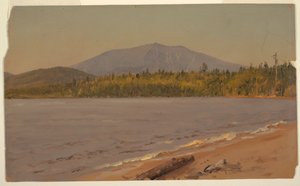 Dibujo, Mt. Katahdin desde Togue Pond, posiblemente 1878 de Frederic Edwin Church