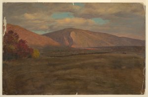 Dibujo, Monte Katahdin desde el suroeste (), 1870-80 de Frederic Edwin Church