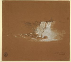 Dibujo, Cataratas del Niágara, octubre de 1856 de Frederic Edwin Church