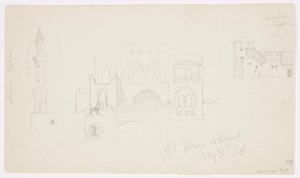 Dibujo, Casa antigua, Beirut, 1868 de Frederic Edwin Church