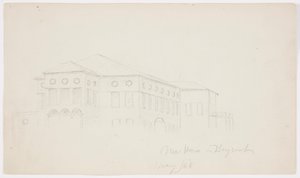 Dibujo, Casa antigua, Beirut, 1868 de Frederic Edwin Church