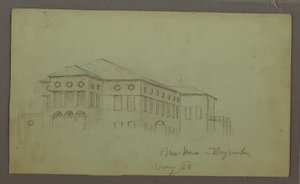 Dibujo, Casa antigua, Beirut, 1868 de Frederic Edwin Church