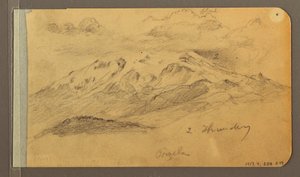 Dibujo, Orizaba; Verso: Cielo nublado, tejado, 1889 de Frederic Edwin Church