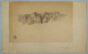 Dibujo, Parte de una cadena montañosa, probablemente Ecuador o Colombia, 1853 o 1857 de Frederic Edwin Church