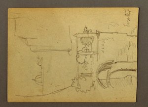 Dibujo, Pilazzo sobre el agua, posiblemente 1868-69 de Frederic Edwin Church