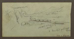 Dibujo, Llanura y cordillera, posiblemente 1868