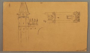 Dibujo, Llanuras, Estudios arquitectónicos, 4 de junio de 1868