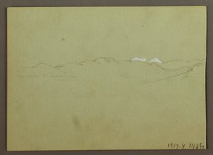 Dibujo, Estudio de plantas y paisajes, 28 de abril de 1869 de Frederic Edwin Church