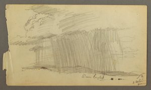 Dibujo, Lluvia y sol (Maine ), posiblemente 1860 de Frederic Edwin Church