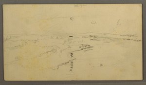 Dibujo, río, luna reflejada, 14 de junio de 1870 de Frederic Edwin Church