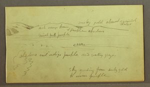 Dibujo, Río a través de la montaña, posiblemente 1874