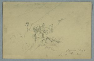 Dibujo, Carretera a través de las Montañas Azules, cerca de Homestead, Jamaica, agosto de 1865 de Frederic Edwin Church
