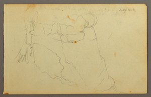 Dibujo, Rocas, 1844 de Frederic Edwin Church