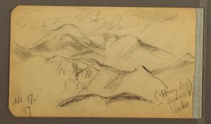 Dibujo, Montañas escarpadas, 17 de abril de 1889 de Frederic Edwin Church