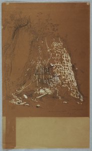Dibujo, Antiguo molino de viento en ruinas, Jamaica, julio de 1865 de Frederic Edwin Church