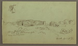 Dibujo, Ruinas, Estudio de figura, 27 de abril de 1868 de Frederic Edwin Church