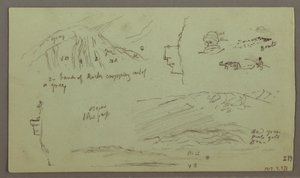 Dibujo, Ruinas, Estudio de figura, 27 de abril de 1868 de Frederic Edwin Church