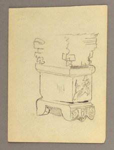 Dibujo, Sarcófago, posiblemente 1868-69 de Frederic Edwin Church