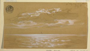 Dibujo, Paisaje marino, Terranova, 6 de julio de 1859 de Frederic Edwin Church