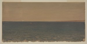 Dibujo, Paisaje marino con iceberg, 1859 de Frederic Edwin Church
