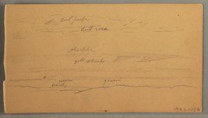 Dibujo, Picos de montañas afilados, cielo nublado, junio de 1874 de Frederic Edwin Church