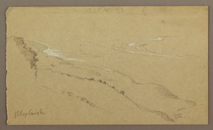 Dibujo, Costa y mar, "Bloxburgh", agosto de 1865 de Frederic Edwin Church