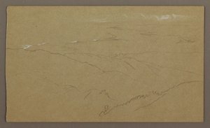 Dibujo, Costa y mar, "Bloxburgh", agosto de 1865