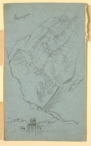Dibujo, Orilla del Konigssee, B, julio de 1868