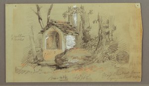 Dibujo, Santuario en el bosque, septiembre de 1868 de Frederic Edwin Church