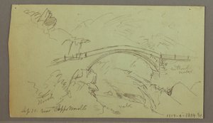 Dibujo, Santuario en el bosque, septiembre de 1868 de Frederic Edwin Church