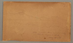 Dibujo, Vista lateral del edificio, ventana, 29 de mayo de 1868