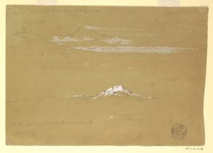 Dibujo, Sincholagua, mañana, desde el Templo del Sol, Quito, 24 de junio de 1857. de Frederic Edwin Church