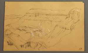 Dibujo, Bocetos, Valle de El Yemen, "Arabia", posiblemente 1868, 20 de febrero de Frederic Edwin Church
