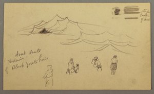 Dibujo, Bocetos. Tiendas. Beduino., posiblemente 1868, febrero (probablemente) de Frederic Edwin Church