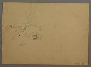 Dibujo, Bocetos de Petra, Jordania, febrero de 1868 de Frederic Edwin Church