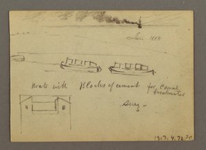 Dibujo, Bocetos de Oriente Medio, incluido el Canal de Suez, enero de 1868 de Frederic Edwin Church