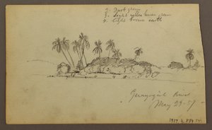 Dibujo, Cielo sobre el mar; Verso: Orilla del Guayas cerca de Guayaquil, Ecuador, 29 de mayo de 1857. de Frederic Edwin Church