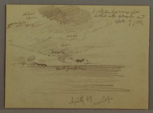 Dibujo, Estudio del cielo sobre el mar, abril de 1869 de Frederic Edwin Church
