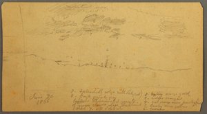 Dibujo, Estudio del cielo sobre la cresta, junio de 1882 de Frederic Edwin Church