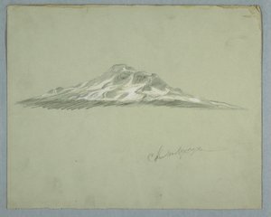 Dibujo, Pico nevado del monte Chimborazo, Ecuador, julio de 1857 de Frederic Edwin Church